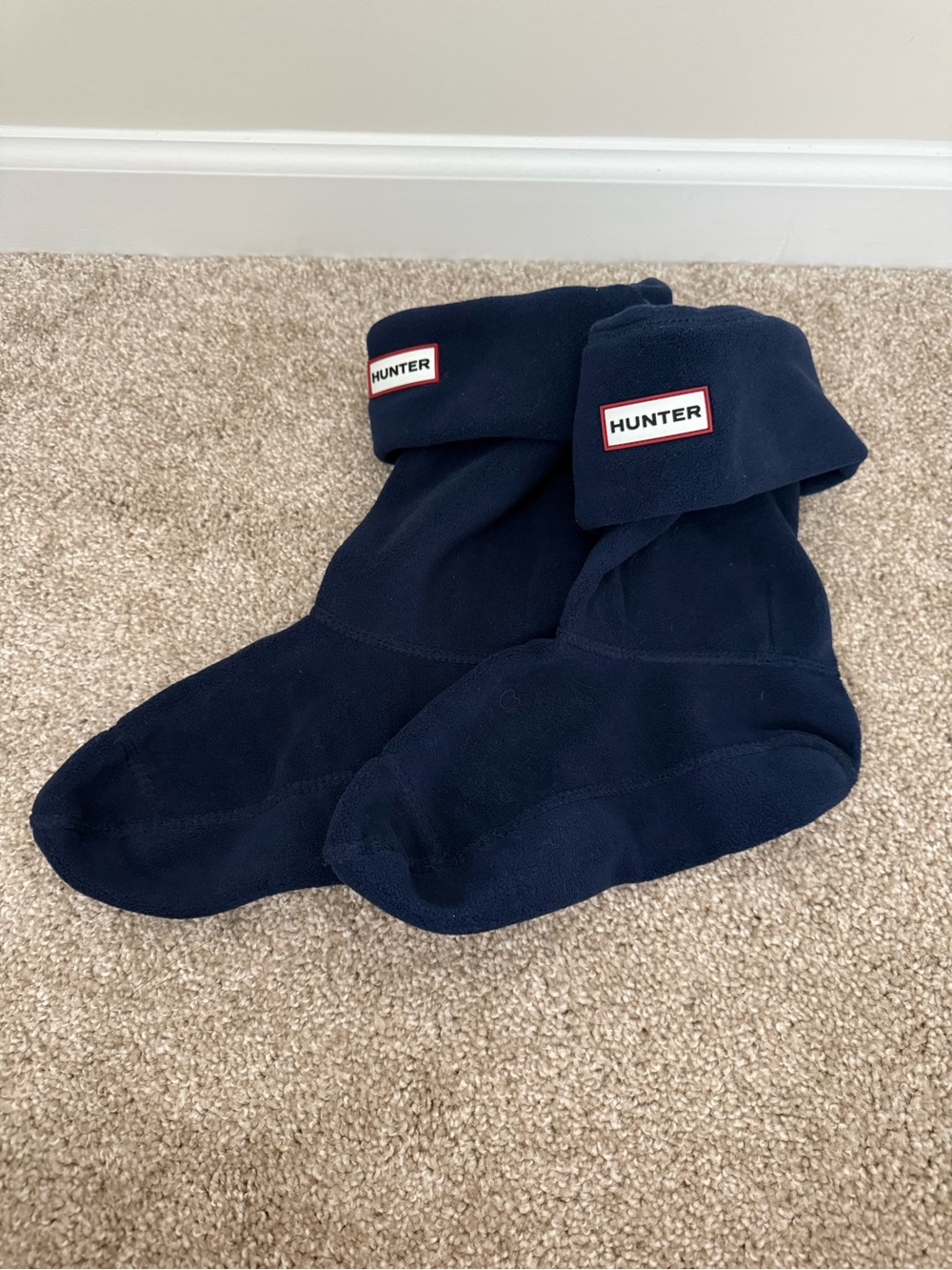 Women’s Hunter Navy Fleece short Boot Socks size large 8-10